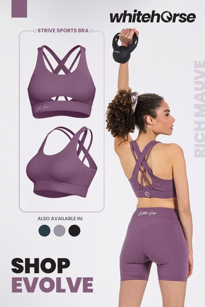 sports bra, workout bra, athletic bra, fitness bra, exercise bra, training bra, gym bra, product launch, lifestyle, energetic, purple, neutral